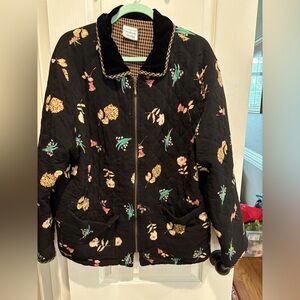 Beautiful vintage zip‎ up jacket by Carol Anderson collection II XL